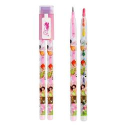 Set 3 in 1- creion cu capuri schimbabile - creion&nbsp;colorat cu 8 culori suprapuse &nbsp;- capac cu radiera inclusa&nbsp;