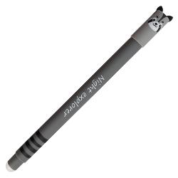 Rollerul cu gel &bdquo;Animal erase it&rdquo; motiv raton functioneaza cu cerneala albastra speciala termosensibila ce se sterge prin frecarea cu capatul celalalt al rollerului Grosimea liniei de scriere e de 07 mm A nu se utiliza pe documente legale La temperaturi mai mari de  60&deg;C cerneala dispare