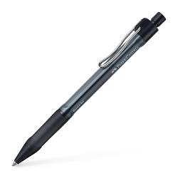 Pix cu gel si mecanism 07mm Beyond Faber-Castell Zona de prindere cauciucata pentru scriere confortabila Corp transparent pentru verificarea rapida a nivelului de cerneala Varf de 07mm cu linia de scriere de 04mm Cerneala de culoare neagra rezistenta la documente Clips metalic durabil si flexibil Realizat din 66 plastic reciclat Reincarcabil