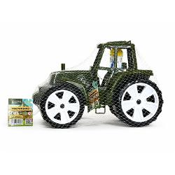 Tractorul pentru copii BAMS 0 in culoare militara este un cadou excelent pentru micii pasionati de utilaje agricole si vehicule speciale Jucaria este echipata cu roti mari care asigura o deplasare usoara pe diferite suprafete o cabina deschisa si o figurina detasabila a soferului oferind o experienta de joaca mai realista si mai captivanta &Icircn partea din spate tractorul este prevazut cu un carlig de remorcare pentru atasarea unei remorci extinzand astfel posibilitatile de joaca 