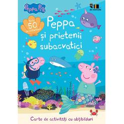 Carte bazat&259; pe serialul TV Peppa PigO mul&539;ime de prieteni te a&351;teapt&259;&icirc;n aceast&259; carte minunat&259; de activit&259;&539;iLipe&351;te ab&355;ibilduri cu sirene num&259;r&259; pe&537;ti colora&539;i&537;i f&259; cuno&537;tin&539;&259; cu un narval&nbsp;S&259; ne scufund&259;m &icirc;n ad&acirc;ncuri cu Peppa