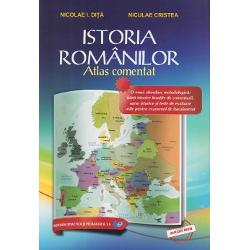 Istoria Romanilor Atlas comentat reprezinta o noua abordare metodologica in care hartile istorice sunt insotite de comentarii surse istorice si teste de evaluare utile pentru pregatirea examenului de bacalaureat Structurarea atlasului pe noua capitole respectand programa de bacalaureat constituie un ajutor pentru elevi si cadrele didactice care predau istoria Hartile insotite de legende sugestive sunt completate de sinteze succinte si accesibile Rubrica &bdquo;Stiati ca&rdquo; 