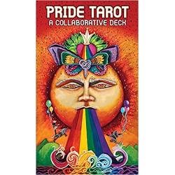 Pride Tarot is a collaborative 78-card tarot deck inspired by Pridefest and the achievements of the LGBTQ movement US Games Systems created this deck to show its support for the LGBTQ community and to showcase the creative talents of LGBTQ members and allies Pride Tarot features 45 diverse artists from around the globe who share their poignant and powerful stories Pride Tarot follows the structure of Rider-Waite-Smith Tarot with some cards portraying real life heroes role models 
