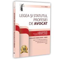 Legea &537;i Statutul profesiei de avocat iulie 2026&nbsp;Legisla&539;ia profesiei de avocatEdi&539;ie tip&259;rit&259; pe h&acirc;rtie alb&259;&nbsp;LEGEA SI STATUTUL PROFESIEI DE AVOCAT IULIE 2026Lucrarea se adreseaza inclusiv celor 