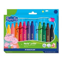 Carioca jumbo cu 12 culori Staedtler Noris Junior Peppa Pig ST-329-C12-L1