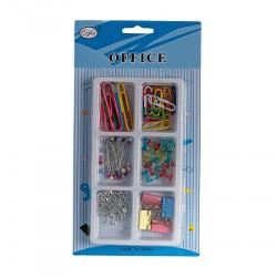 Setul de accesorii pentru birou CNX 129 piese diverse culori&nbsp;este alegerea ideal&259; pentru organizarea eficient&259; a documentelor &537;i activit&259;&539;ilor de zi cu zi Setul con&539;ine&nbsp;agrafe ace cu g&259;m&259;lie ace pentru tabl&259; &537;i clipsuri &icirc;n culori variate fiind potrivit pentru birouri &537;coli institu&539;ii sau utilizare acas&259; Accesoriile sunt fabricate din materiale 