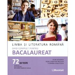 Ghidul Booklet de LIMBA SI LITERATURA ROMANA pentru Bacalaureat este cel mai bun prieten cand vine vorba de succesul la examenCartea contine in prima parte notiuni teoretice utile atat pentru receptarea si interpretarea textelor cat si pentru redactare curentele si genurile literare valorile stilistice ale partilor de vorbire figurile de stil semnele de ortografie si de punctuatieIn cea de a doua parte se gasesc 40 de teste insotite de modele complete de rezolvare 