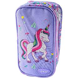 Penarul Borset&259; DACO PE719M&nbsp;este alegerea ideal&259; pentru feti&539;ele care ador&259; universul magic al unicornilor Cu un design deosebit &icirc;n nuan&539;e delicate de mov &537;i decorat cu un&nbsp;unicorn str&259;lucitor acest penar aduce un plus de culoare &537;i elegan&539;&259; fiec&259;rei zile de &537;coal&259;p 