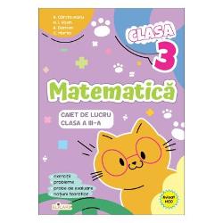 Avizat M E N prin Ordinul nr 3022 din 08 01 2018Cartea se adreseaza elevilor de clasa a III-a si reprezinta un auxiliar didactic util in conformitate cu cerintele programei scolare avizate de M E N C S prin ordinul nr 50032014Continutul auxiliarului este structurat de la usor la greu de la simplu la complex existand si probleme cu un grad de dificultate sporit Elevii sunt pusi in situatia de a analiza de a exersa si de a aplica in mod constient si creator 