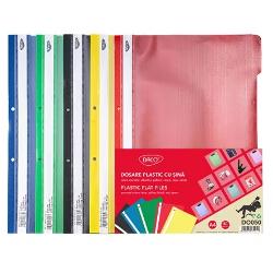 Fabricat din polipropilena format A4Coperta fata transparenta coperta spate color matEticheta interschimbabila pe cotorPerforatii pentru arhivare