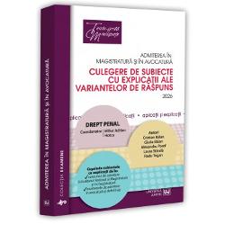 Subiectele selectate respect&acirc;nd structura examenelor pe care se bazeaz&259; ast&259;zi concursurile de admitere &icirc;n profesiile juridice la care se adaug&259; &537;i explica&539;iile tuturor variantelor de r&259;spuns vor permite simularea examenelorconcursurilor de admitere &icirc;n profesiile juridice precum &537;i gestionarea emo&539;iilor specifice acestoraLucrarea cuprinde&nbsp;subiectele date la 