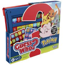 Jocul Guess Who Pokemon aduce regulile clasice ale jocului de deductie intr-o editie inspirata de universul Pokemon Fiecare jucator alege in secret un Pokemon iar adversarul trebuie sa descopere personajul misterios adresand intrebari la care se poate raspunde cu &bdquoda&rdquo sau &bdquonu&rdquo Pe masura ce primesc raspunsurile jucatorii elimina variantele pana cand reusesc sa identifice Pokemonul ales de adversar Jocul include 48 de Pokemon din 8 tipuri diferite 