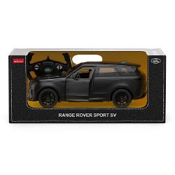 Copilul dumneavoastra se poate juca in voie cu masina cu telecomanda RANGE ROVER SPORT SV NEGRU scara 1 la 14 oferita de brandul international Rastar Nicio cursa nu este imposibil de castigat cu acesta masinuta replica oficiala cu licenta a modelului original construita cu mare atentie la detalii Masinuta are proportiile ideale pentru momente pline de distractie si amuzamentMasinuta functioneaza pe frecventa de 24GAlimentarea se face astfel  pentru masinuta sunt necesare 5 baterii tip 