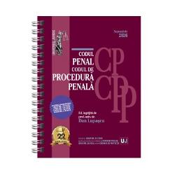Lucrarea Codul penal si Codul de procedura penala Septembrie 2026 editie spiralata ULTIMELE MODIFICARI LEGEA NR 1222026 LEGEA NR 1232026 LEGEA NR 1252026 LEGEA NR 1582026 este tiparita pe hartie alba de calitate superioara si ingrijita de prof univ dr Dan LupascuSub articolele celor doua Coduri se regasesc acolo unde este cazul corelatii cu reglementarile anterioare; dispozitii de aplicare; decizii ale Curtii Constitutionale; recursuri in interesul legii; 