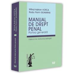 Manualul de Drept penal &ndash; Partea generala &ndash; este o lucrare care analizeaza normele cuprinse in Partea generala a Codului penal din perspectiva doctrinara &537;i jurispruden&539;iala Alaturi de examinarea acestor norme juridice cartea cuprinde &537;i un titlu destinat aspectelor introductive privind materia dreptului penalCei care vor lectura lucrarea vor gasi informa&539;iile necesare pentru a dobandi cuno&537;tin&539;ele utile atat din perspectiva practica cat 