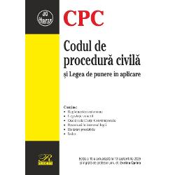 Codul de procedur&259; civil&259; &537;i Legea de punere &icirc;n aplicare edi&539;ia septembrie 2026 este actualizat&259; cu ultimele modific&259;ri legislative &537;i jurispruden&539;a obligatorieLa art 406 art 2 &537;i art 92 din Codul de procedur&259; civil&259; este inclus&259; &Icirc;CCJ HP nr 822026 Comunicat din 22 iunie 2026Con&539;ine Legea nr 22013 privind unele m&259;suri pentru degrevarea instan&539;elor judec&259;tore&537;ti 