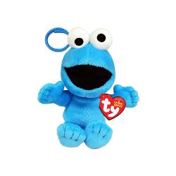 Jucarie de plus TY Beanie Babies - Sesame Street Cookie Monster Clip 12 cm TY34039