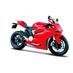 Motocicleta Ducati Panigale 1199 in miniatura la scara 112 este realizata din metal turnat si detalii din plastic de inalta calitate Produsul reda cu fidelitate liniile sportive si elegante ale modelului original fiind vopsit in rosu intens si dotat cu elemente realiste precum sistemul de evacuare suspensie si jantele sport Aceasta replica este expusa intr-o cutie tip vitrina ceea ce o face ideala atat pentru joaca cat si pentru colectie Recomandata copiilor de peste 3 ani 