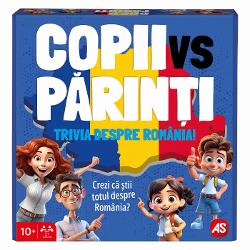 Copiii si parintii se intrec intr-un joc captivant de cultura generala dedicat Romaniei Copii vs Parinti  Trivia despre Romania este conceput pentru intreaga familie si combina competitia distractia si invatarea intr-un format dinamic cu sute de intrebari despre tara noastra Crezi ca stii totul despre Romania Acum este momentul sa demonstrezi Copiii si adultii raspund la intrebari adaptate jocului iar fiecare raspuns corect ii poate aduce mai aproape de linia de sosire Copii stiti care 