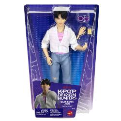 Figurina Jinu din K Pop Vanatori de Demoni este inspirata de personajul din grupul Saja Boys din universul Netflix KPop Demon Hunters Figurina are aproximativ 30 cm inaltime este articulata si poate fi pozitionata in diferite ipostaze pentru joaca sau expunere Jinu poarta o tinuta inspirata din aparitia sa &bdquoSoda Pop&rdquo cu camasa deschisa peste tricou pantaloni si accesorii tematice Setul include si accesorii suplimentare precum o pereche de ochelari un recipient si maini 
