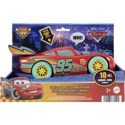 Masinuta Fulger McQueen din universul Disney Pixar Cars aduce cursele si aventurile personajului preferat direct in joaca celor mici Vehiculul este prevazut cu lumini si peste 10 sunete care pot fi activate pentru o experienta de joaca mai interactiva si mai distractiva Designul reproduce aspectul binecunoscut al lui Fulger McQueen cu numarul 95 si elementele grafice inspirate din film Masinuta este potrivita pentru joaca de rol curse si recrearea scenelor preferate din Cars Functii 