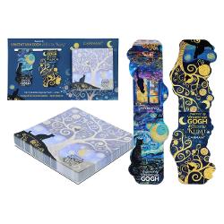 &nbsp;Transform&259; micile activit&259;&539;i de zi cu zi &icirc;n momente pline de elegan&539;&259; &537;i inspira&539;ie artistic&259; cu setul magnetic Klimt Decorat cu desene inspirate de operele celebrului pictor austriac Gustav Klimt acest set &icirc;mbin&259; frumuse&539;ea artei cu utilitatea accesoriilor de papet&259;rie fiind ideal pentru iubitorii de lectur&259; &537;i obiecte 