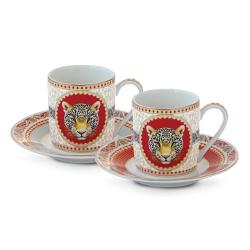 Adaug&259; o not&259; de elegan&539;&259; exotic&259; momentelor dedicate cafelei cu acest set de 2 ce&537;ti din por&539;elan din colec&539;ia Leopard de la Easy LifeCu un design rafinat ce&537;tile sunt decorate cu portretul unui leopard &icirc;ncadrat &icirc;ntr-un medalion ro&537;u &537;i &icirc;nconjurat de motive ornamentale elegante Combina&539;ia de crem ro&537;u &537;i 