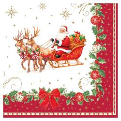 &536;erve&539;ele din h&acirc;rtie cu 3 straturi Easy Life colec&539;ia Christmas Heritage 20 buc&259;&539;i 33 x 33 cm &ndash; R0414CHERCompleteaz&259; decorul mesei de s&259;rb&259;toare cu &537;erve&539;elele din h&acirc;rtie Easy Life colec&539;ia Christmas Heritage un accesoriu festiv elegant care aduce farmecul &537;i magia Cr&259;ciunului &icirc;n fiecare 