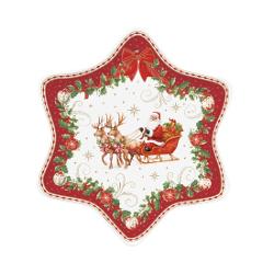 Platou din por&539;elan &icirc;n form&259; de stea Easy Life colec&539;ia Christmas Heritage 225 cm &ndash; R1484CHERAdaug&259; un strop de magie &537;i elegan&539;&259; mesei de s&259;rb&259;toare cu platoul din por&539;elan &icirc;n form&259; de stea Easy Life colec&539;ia Christmas Heritage o pies&259; decorativ&259; deosebit&259; inspirat&259; de farmecul 