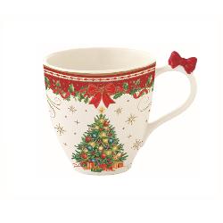 Bucur&259;-te de magia s&259;rb&259;torilor de iarn&259; cu cana din por&539;elan Easy Life colec&539;ia Christmas Heritage un accesoriu elegant &537;i plin de farmec perfect pentru momentele de relaxare din sezonul festivRealizat&259; din por&539;elan de calitate cana se remarc&259; prin designul s&259;u inspirat de atmosfera tradi&539;ional&259; a Cr&259;ciunului Cu o capacitate 
