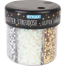 Dispenser cu glitter confetti 60 g inimi &537;i stele în culori diferite