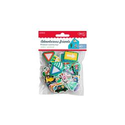D&259; via&539;&259; proiectelor creative cu setul DACO Prieteni aventuro&537;i AD533 format din 60 de accesorii decorative din spum&259; autoadeziv&259; viu colorate &537;i u&537;or de folositModelele inspirate din aventur&259; c&259;l&259;torii 