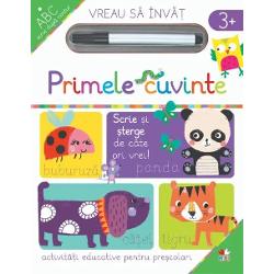 Prin activit&259;&539;ile din aceast&259; carte perfect&259; pentru vârsta pre&537;colar&259; cei mici vor putea • s&259; recunoasc&259; cuvinte; • s&259;-&537;i dezvolte coordonarea mân&259;-ochi; • s&259; scrie cuvinte simple; • s&259; recunoasc&259; imagini; • s&259; înve&539;e s&259; &539;in&259; stiloul corect   Paginile c&259;r&539;ii î&539;i permit s&259; scrii &537;i &537;tergi ori de câte ori 
