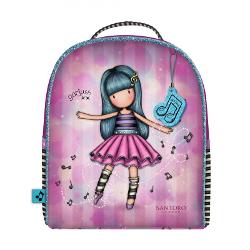 Rucsac Santoro Gorjuss Dancing Among The Stars 3-5 ani&nbsp;Rucsacul baby Gorjuss Melodies Dancing Among The Stars are un compartiment si un buzunar in interior bretelele confectionate din materiale durabile si rezistente sunt reglabile in functie de inaltimePe fata&nbsp;rucsacul baby Gorjuss Melodies Dancing Among The Stars&nbsp;are agatat un breloc cu glitter in acelasi ton cu marginea rucsaculuiMaterial 