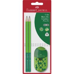 Creion grafit Faber-Castell Grip Two Tone 2 bucblister cu ascutitoareCaracteristicicreion grafic cu forma ergonomica triunghiulara pentru scriere usoara;zona Grip moale in culori atractive bicolor rosu-portocaliu;lipire speciala SV pentru prevenirea ruperii minei;corpul acoperit cu vopsea ecologica pe baza de apa;mina B;set 2 buc creioane grafit 1 ascutitoare cu container si 