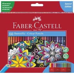 Creioane colorate hexagonale 60 culori ideale pentru carti de coloratCulori strâlucitoare lipirea speciala SV previne ruperea minei
