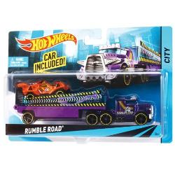 Jucarie Hot Wheels City Rig Rumble Road este un produs lansat de Mattel la data de 24032015Caracteristici produsDimensiuni 236 x 16 x 52 cmGreutate 259 gVarsta minima recomandata 3 ani  