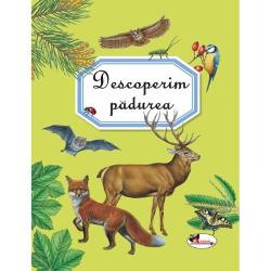 Cu ajutorul imaginilor superbe si a textelor usor de parcurs copiii vor descoperi pagina cu pagina uimitoarea lume a padurii si vor afla cum sunt viata si obiceiurile locuitorilor ei In timpul drumetiilor prin padure aceasta colectie in imagini va fi un ghid pretios pentru a recunoaste urmele animalelor pentru a identifica arborii florile sau ciupercile ajutandu-i totodata pe cei mici sa-si imbogateasca cunostintele La sfarsitul cartii copiii vor descoperi activitati si jocuri 