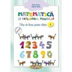 Format A4 96 de pagini policromieEditura Caba va invita sa descoperiti &bdquo;Matematica si explorarea mediului &ndash; fise de lucru pentru clasa I&ldquo;Cartea cuprinde o gama larga de exercitii si probleme care imbina armonios matematica si explorarea mediului Initial elevii se obisnuiesc cu numerele pana la 31 ulterior ajungand sa efectueze adunari si scaderi pana la 100 De asemenea ei vor dobandi cunostinte despre figuri si corpuri geometrice despre masurarea 
