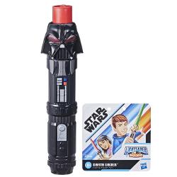 Sabia de jucarie Star Wars va atrage fanii povestilor fantastice Potrivit pentru copiii care iubesc saga Star Wars Scufundati-va in lumea fanteziei cu o sabie droid din plastic de inalta calitate Jucati o poveste celebra sau veniti cu propriile povesti extra-planetare Aranjeaza o adevarata batalie de galaxii si castiga Jucaria poate fi stransa si desfacuta Realizat foarte realist - un maner alb cu o imagine de personaj si o sabie colorata Jocul cu sabia Star Wars promoveaza abilitatile 