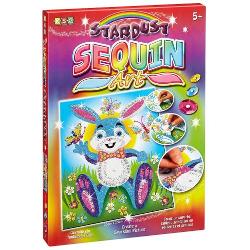Set creativ KSG Crafts Sequin Art Stardust - Arta cu paiete si brocart Iepure