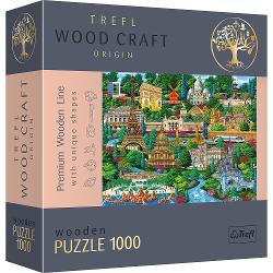 Esti un pasionat de puzzle-uri Puzzle-urile din lemn WOOD CRAFT de la Trefl au fost create doar pentru tine Folosind formatul unic de puzzle si figurile puzzle originale asamblati setul uzzle-urile din lemn cu forme neregulate sunt o alternativa ideala la puzzle-urile traditionale Setul este format din 1000 de elemente printre care au fost ascunse pana la 100 de piese de puzzle in diferite forme Gasirea lor este o mare distractie suplimentara Fiecare piesa de puzzle are un model decorativ 