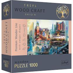 Esti un pasionat de puzzle-uri Puzzle-urile din lemn WOOD CRAFT de la Trefl au fost create doar pentru tine Folosind formatul unic de puzzle si figurile puzzle originale asamblati setul uzzle-urile din lemn cu forme neregulate sunt o alternativa ideala la puzzle-urile traditionale Setul este format din 1000 de elemente printre care au fost ascunse pana la 100 de piese de puzzle in diferite forme Gasirea lor este o mare distractie suplimentara Fiecare piesa de puzzle are un model decorativ 