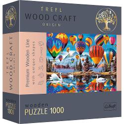 Esti un pasionat de puzzle-uri Puzzle-urile din lemn WOOD CRAFT de la Trefl au fost create doar pentru tine Folosind formatul unic de puzzle si figurile puzzle originale asamblati setul uzzle-urile din lemn cu forme neregulate sunt o alternativa ideala la puzzle-urile traditionale Setul este format din 1000 de elemente printre care au fost ascunse pana la 100 de piese de  puzzle in diferite forme Gasirea lor este o mare distractie suplimentara Fiecare piesa de puzzle are un model 