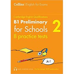 All the practice you need for a top score in the Cambridge English B1 Preliminary for Schools qualificationWith the realistic test papers and helpful advice in Collins Practice Tests for B1 Preliminary for Schools PET for Schools you will feel confident and fully prepared for what to expect on the day of the test It contains8 complete practice tests fully updated for the revised 2020 exam 