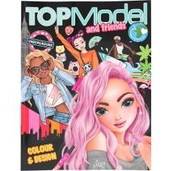 &Icirc;n cartea de colorat si decorat de la TOPModel vei gasi 40 de planse cu sugestii grozave de colorare