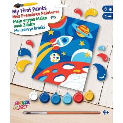 Oricine poate picta cu colectia Pictura pe numereColectia&nbsp;Prima mea pictura se adreseaza deopotriva si adultilor cat si copiilor cu varsta de minim 4 ani si ofera oportunitatea pana si celor mai tineri artisti de a crea si expune o pictura frumoasa de care sa fie extrem de mandriPentru a crea pictura nu trebuie decat sa potriviti numarul vopselei cu 