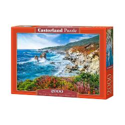 Puzzle de 2000 de piese cu Big Sur Coastline California USA Cutia are dimensiunile de 35×265×5 cm iar puzzle-ul are 92×68 cm Recomandat celor cu vârste de peste 9 ani