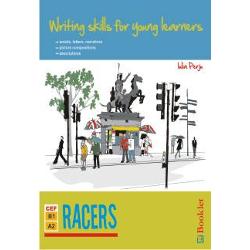 Writing skills for young learners - Racers este a doua carte dintr-o serie cu doua volume ce ii va ajuta pe elevii de nivel intermediar A1-B1 sa-si imbogateasca vocabularul si competentele de compozitie si scriere Gandita ca un caiet de lucru lucrarea acopera cele mai importante tipuri de text pe care elevii le intalnesc la acest nivel de la e-mailuri catre prieteni si compuneri cu suport grafic pana la scrisori formale descrieri si povestiri personale Activitatile propuse incurajeaza 