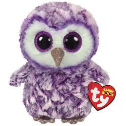 Jucarie de plus Ty Beannie Boos - Moonlight bufnita mov 24 cm TY36461